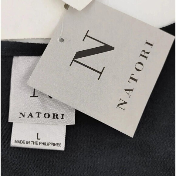 Natori Congo Pajama Top Womens Large Black Loungewear Lace Long Sleeve Pj Shirt - Picture 2 of 9